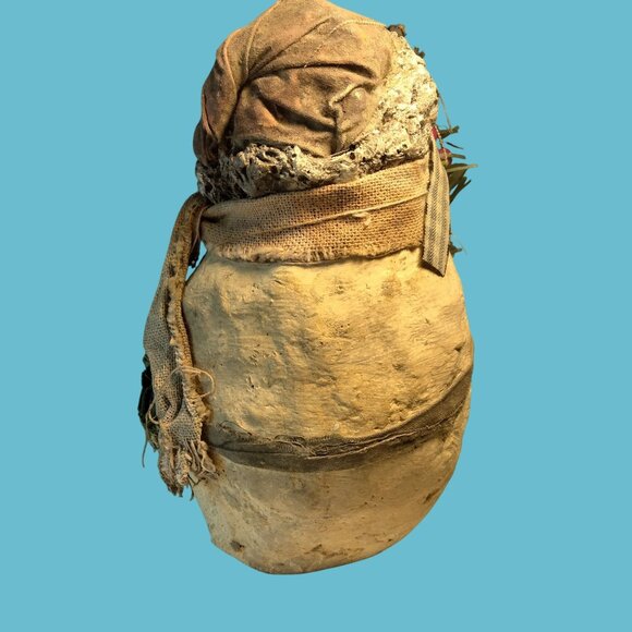 Woblers Woods Folk Art Snowman Decoration Vintage Rustic Cottage Cabin Art - Picture 5 of 12